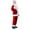 H-Red479, variant on FEIFLY Men Funny Christmas Set Five Piece Santa Dress Up Set Solid Color Festival Clothing