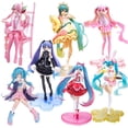 thumbnail image 2 of Figura de Anime Hatsune Miku, cantante Virtual, estatua de Manga, modelo de juguetes, escritorio de computadora, decoración de pasteles, regalo de juguete kawaii, 2 of 5