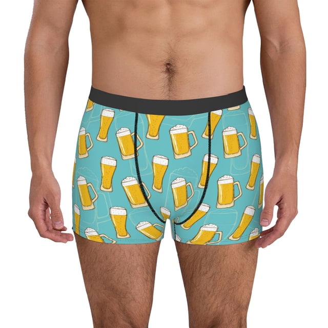 Balery Beer Calzoncillos bóxer para hombre, ropa interior de algodón suave y transpirable con cinturilla de nailon-X-Large