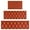 Red and Orange, variant on Red and Orange Argyle Pattern Kitchen Rugs Sets Of 3,Kitchen Runner Rugs Non Skid Washable,Decorative Kitchen Floor Mats for Kitchen,Sink,Laundry,17"x30"+ 17"x47" + 17"x59"