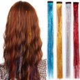 thumbnail image 2 of 4 Pcs Extension de Cheveux Mode Créative Étincelante Postiche Synthétique, 2 of 10