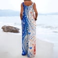 thumbnail image 4 of Iaqnaocc 4th Of July Outfits for Women Independence Day American Flag Stars Sleeveless Wide Leg Women's Jumpsuits Summer Adjustable Strap Loose Fit Festival Jumpsuits Rompers Royal Blue 2XL, 4 of 4