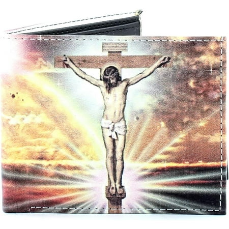 Li Bifold Mens Wallet Men's Religious Vegan Wallet For Men With Top-Flap 2 ID Windows, 7 Cards, 2 Inner Slots & 2 Cash Pockets - Slim Mens Wallet & Gift Box