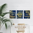 thumbnail image 2 of 3 Piece Blue and Gold Canvas Decor Motivational Quotes Wall Art Life Inspirational Positive Sign Saying Poster Painting Artwork Framed for Home Living Room Bedroom Decorations Framed, 2 of 6