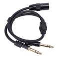 thumbnail image 1 of Audio Y Splitter Cable, 3Pin Male to SP XLR to Dual 6.35mm Stereo Sound Cable, Double 1/4in XLR Male Audio Adapter for Microphone Amplifier Sound Card, 1 of 7