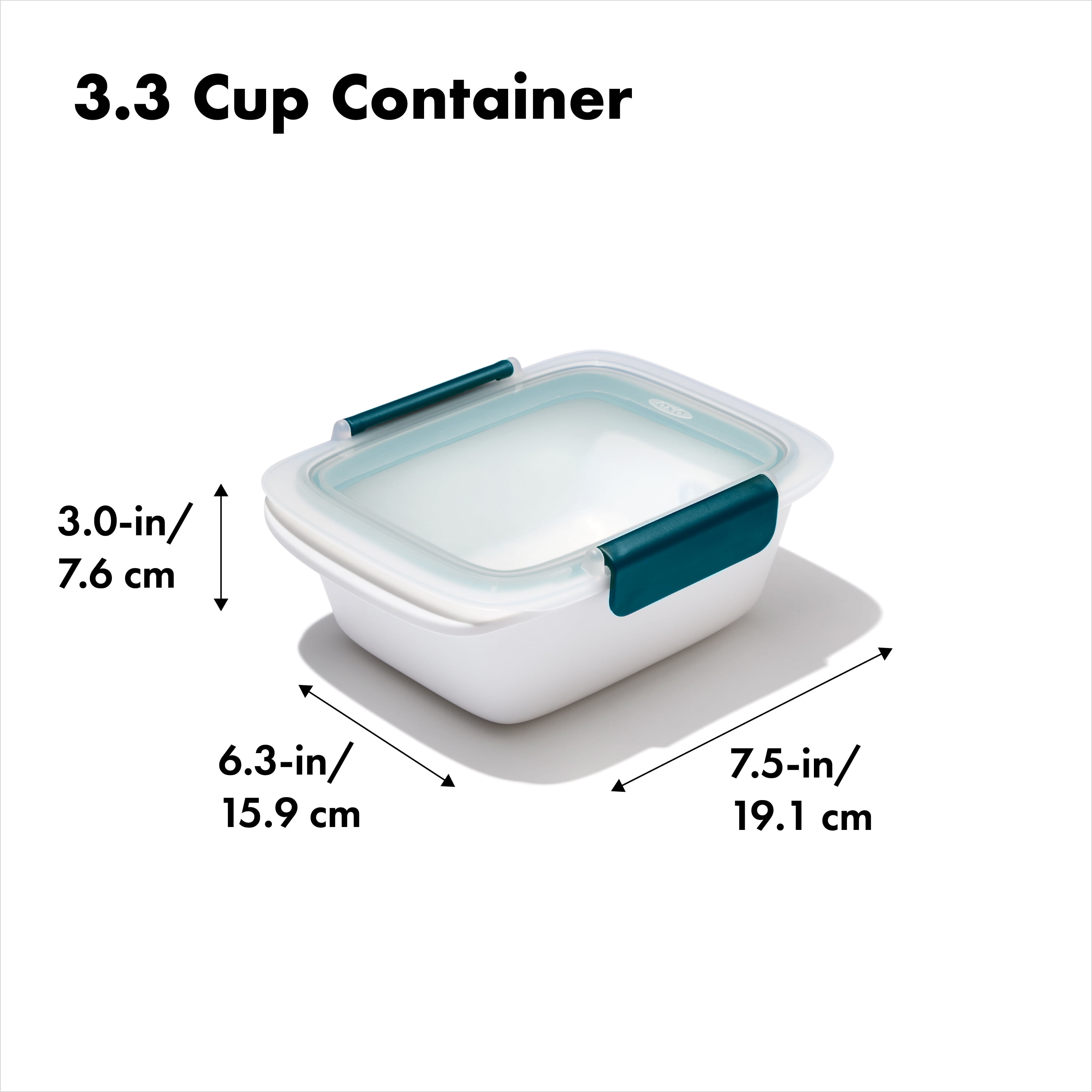 OXO Prep & Go 3.3-Cup Leakproof Lunch Container, Reusable Food Storage Container for Meal Prep, Work, School and On-the-Go Meals, Teal