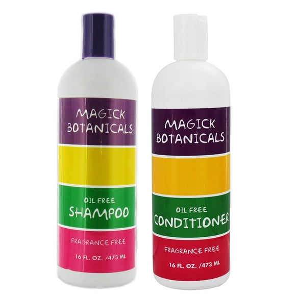 Magick Botanicals Paquete de champú y acondicionador sin aceite y sin fragancia, 16 oz cada uno