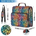 thumbnail image 2 of FORMRS Zipper Binder with Shoulder Strap 2-inch Ring 500 Sheet Capacity File Bag, Colorful Dragon Scales Pattern, 2 of 5