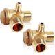 thumbnail image 1 of 2 Pcs 3 Way Check Valve External Thread (201610 Mm) 3-way Brass Pressure Relief Valve Compressor Compressor For Male Valve, 1 of 5