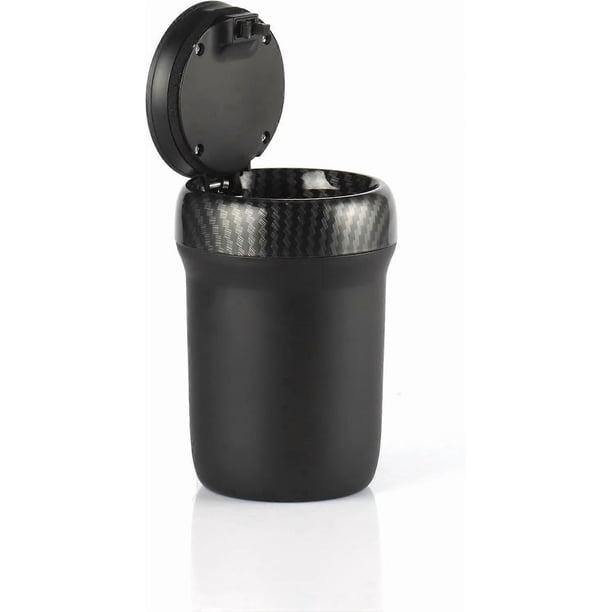 Car Ashtray, with Color Breathing Light, Portable Smokeless Car Ashtray with Lid, Detachable Ceramics Inner Car Ashtray