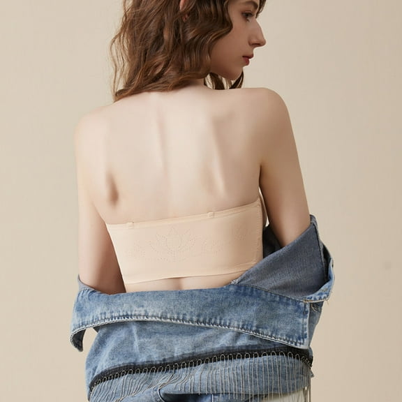 KONTONTY  Bandeau Bra Tube Tops for Women Strapless Seamless Miss Girl