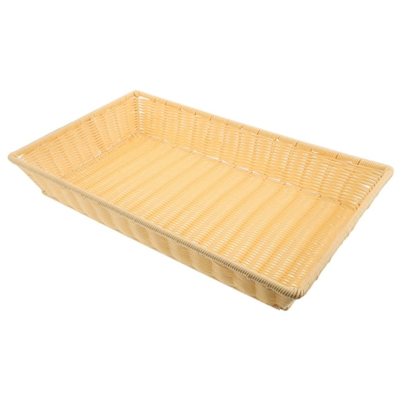 CTIRCHIU Buffet Server Food Warmer Tray Beige Plastic Platter for Catering Restaurants