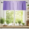 thumbnail image 2 of Ombre Valances for Windows, 42 x 18in, Violet Purple Gradient Rod Pocket Kitchen Valance Curtain Light Filtering Window Treatments for Living Room Bedroom, 1 Panel, 2 of 7