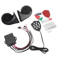 thumbnail image 1 of Bocina De Caracol Eléctrica, Ajuste Universal Control Remoto Fácil De Usar Sonido De Alarma De 150 DB Kit De Bocina Electrónica 12 V Conveniente Para Automóviles Para SUV, 1 of 7