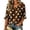 Coffee, variant on Going Out Tops for Women 3/4 Sleeve Polka Dot Tops Loose Fit Casual Dressy V Neck Shirts Blouses Fashion Fall Clothes