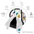 thumbnail image 3 of Car Seat Cover Baby - Ladybugs And Flowers Breathable Infant Car Seat Cover for Baby Carseat, Lightweight Comfort Baby Essentials Must Haves Newborn Stuff for Girl Boy, 3 of 7
