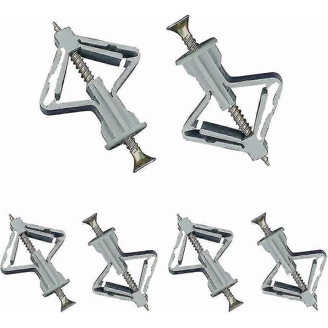 60 Pieces Plasterboard Dowels, Plasterboard Dowels With Screws, Plasterboard Wall Fixings, Hollow Wall Fixings, For Plasterboard Wall Installation, Ve