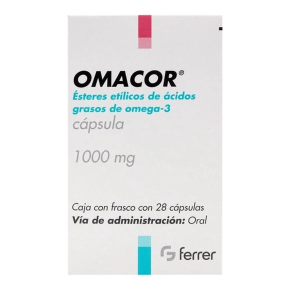 Omacor 1000 mg cápsulas 28 pzas