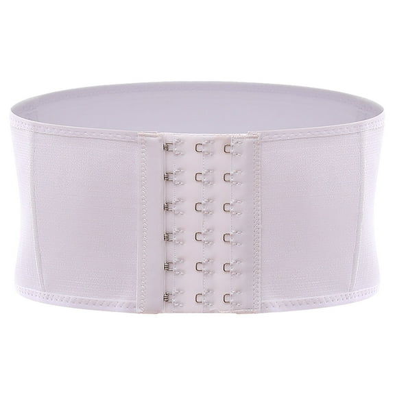 Xfvqtps Waist Trainer for Women Corset Shapewear Tummy Control Slimming Body Shaper Girdle Waist Cincher Postpartum Belly Band White