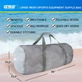 thumbnail image 3 of GSE Games & Sports Expert 6 Pack Large Mesh Duffel Bag with Zipper. Sport Equipment Scuba Bag for Sport Balls, Team Practice, Swimming Gear, Diving, Rafting, Water Sports - Gray, 3 of 7