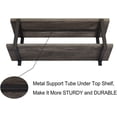 thumbnail image 3 of Shoe Bench, Industrial Entryway Bench with Storage, Rustic Wood and Metal Shoe Rack Bench Seat, Grey, 3 of 3