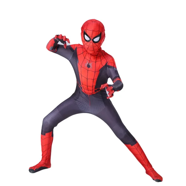 Disfraz de araña negra increíble para cosplay, disfraz de Spiderman Zentai, traje de superhéroe de licra, regalo de Halloween para niños.