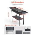 thumbnail image 3 of KFFKFF Foldable Charcoal Grill, Portable BBQ Grill with Adjustable Height & Folding Side Tables, Durable High-Temperature Coated Steel for Outdoor Cooking, Camping, and Backyard Gatherings, 3 of 9