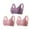 Multicolor#5, variant on Utoimkio Front Closure Wireless Bras for Women 3 Pack Comfort Full Coverage Bras for Women No Underwire Everyday Bras