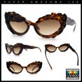 thumbnail image 2 of Womens Floral Thick Plastic Foliage Oval Retro Fashion Plastic Sunglasses Tortoise - Brown, 2 of 8