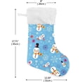 thumbnail image 2 of Coolnut Christmas Stocking Personalized Christmas Snowman Large Candy Stocking Hanging Gift Xmas Stockings Decoration 1 PC for Family Holiday Party Ornaments Decor Fireplace, 2 of 7