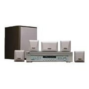 JVC DS-TP150 - Home theater system - 350 Watt (total) - metallic silver, light gray, wood look