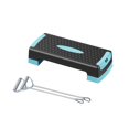 thumbnail image 4 of Stepper para ejercicios aeróbicos, ajustable, estable, portátil, para ejercicios cardiovasculares, superficie texturizada antideslizante, con elevador Azul Negro, 4 of 8