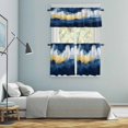 thumbnail image 5 of Navy Blue Kitchen Curtains Sets for Windows 36 Inch Length, Abstract Modern Oil Painting Art Rod Pocket Window Treatments Tier Curtains and Valances Set for Bedroom/Bathroom, 5 of 8