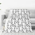 thumbnail image 2 of Cartoon Cat Doodle Blanket Animals Pet Pattern Valentine Day Gifts for Cat Lovers Girls Women Soft Warm Lightweight Flannel Throw Blankets for Bed Sofa Home Decor 60"X50", 2 of 6