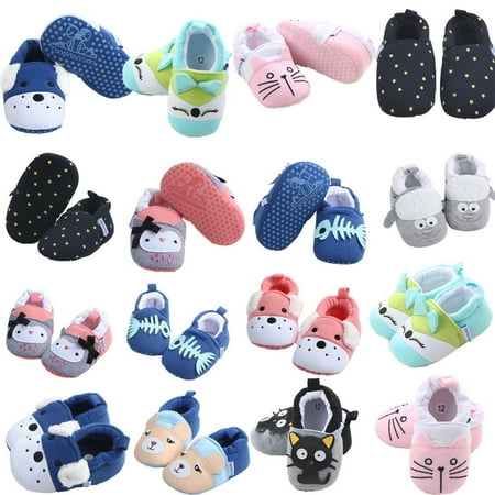 Hot Baby Boy Girl Anti-slip Socks Cartoon Lovely Newborn Slipper Shoes Cotton Soft
