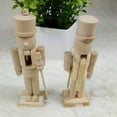 thumbnail image 5 of Christmas Nutcracker Soldier, 6Pcs Unpainted Wooden Nutcracker Figurines, DIY Nutcrackers - Paint Your Own Nutcracker, Unfinished Wood Crafts Gifts for Kids, 5 of 5