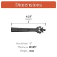 thumbnail image 3 of 4 Pack 6 inch Faux Decorative Strap Hinge Black Decorative Strap Hinge Wrought Iron Strap Barn Door Strap Hinges Wrought Iron Hinges Shutter Hinges The Tuscan Series by Borderland Rustic Hardware, 3 of 4