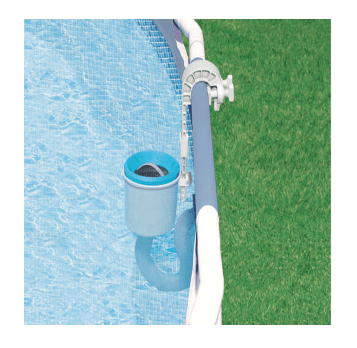 Pool Surface Skimmer - One skimmer that is positioned in a good ...
