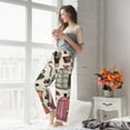 thumbnail image 6 of Picia Vintage Coffee Womens Soft Woven Cotton Elastic Waistband Sleep Pajama Pant Lounge Sleep Pant With Pockets And Drawstring-Small, 6 of 9