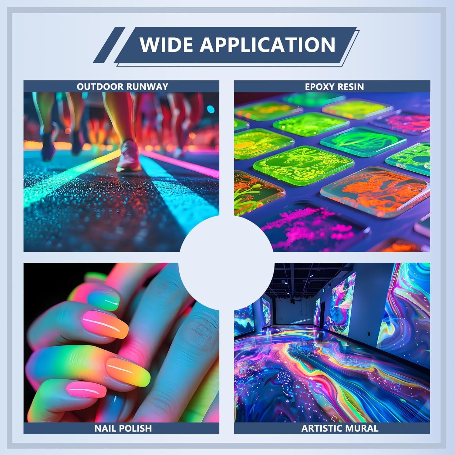 Glow in The Dark Paint, Bright Colors 120ml/4oz Blacklight Paint's, White (Glows Blue) Craft Paints, Acrylic Glow Fluorescent Paint Perfect for Art Painting (White (Glows Blue),4 Fl Oz)