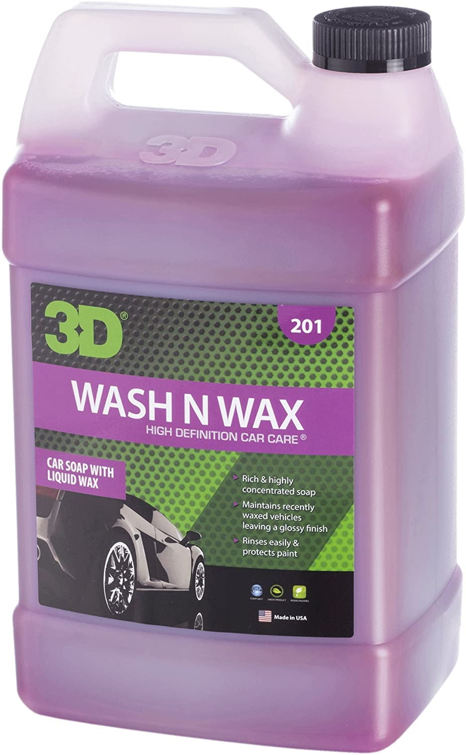 3D Wash N Wax 1 Gallon Concentrated AllInOne Car Wash & Wax
