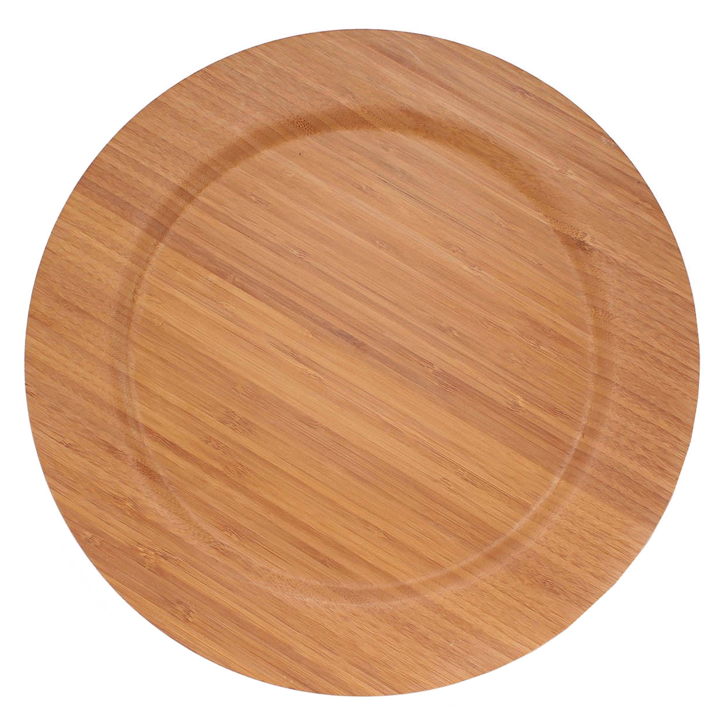 BambooMN 13" Dia Bamboo Ecoware Reusable Dinnerware Round Plates for