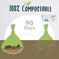 thumbnail image 2 of Bolsa para excrementos de perro, color verde luna, compostable, 240 unidades, bolsas de recambio, 2 of 7