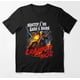 thumbnail image 1 of Sorry Im Late I Was Crankin My Hog Horror Skeleton Ride Motorcycle Men's T-Shirt, 1 of 7