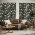 thumbnail image 2 of Ambesonne Art Nouveau Window Curtains, Mother Nature Blossoms, Each 28" W x 84" L, Black Ivory, 2 of 5