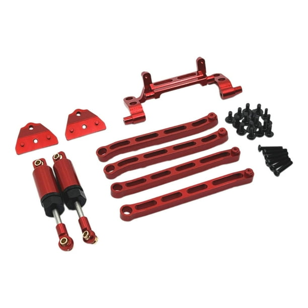 Amortiguador de metal RC, accesorios de bricolaje, modelo de repuesto, kits de actualizaciones de juguetes, piezas de repuesto para rojo