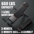 SUGIFT 660LBS Adjustable Weight Bench, 7-Position Foldable for Home Gym ...