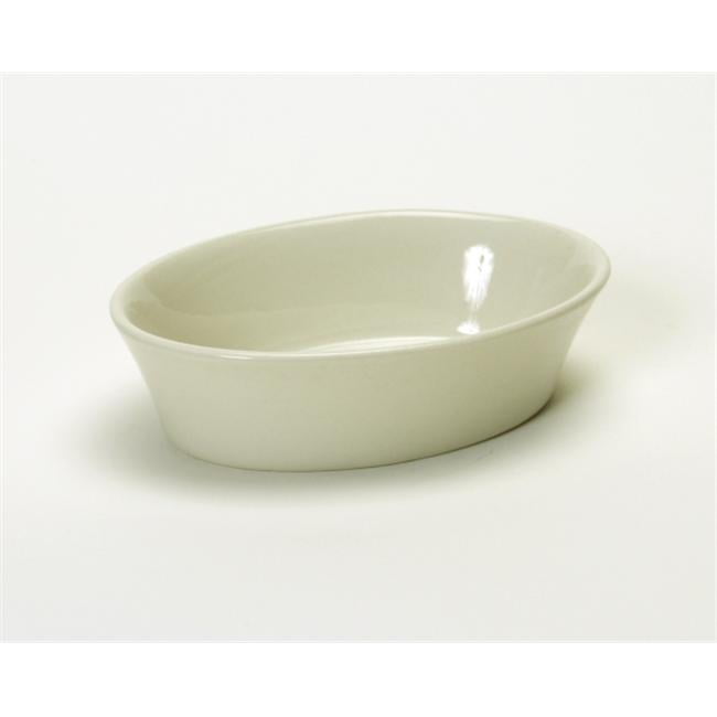 Eggshell 7 oz Pack of 12 Tuxton BEK-060 Vitrified China Oval Baker ,