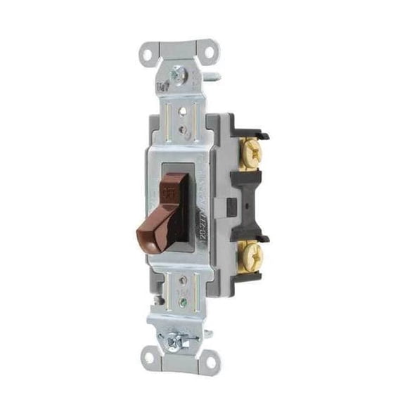 Hubbell Wiring Device-Kellems Wall Switch,Brown,1/2 HP,1-Pole Switch CSB115