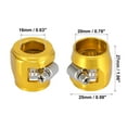 thumbnail image 3 of Unique Bargains 4pcs AN12 Hex Gold Tone Car Hose Finisher Clamp Adapter Line End Cover Connector, 3 of 6